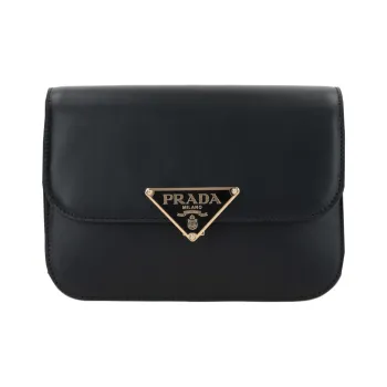 PRADA Calfskin Crossbody Bag Shoulder Bag Women's Black