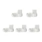 All-Season Right Angle Heel No-Show Socks Combination ② (White+White+White+White+White+)