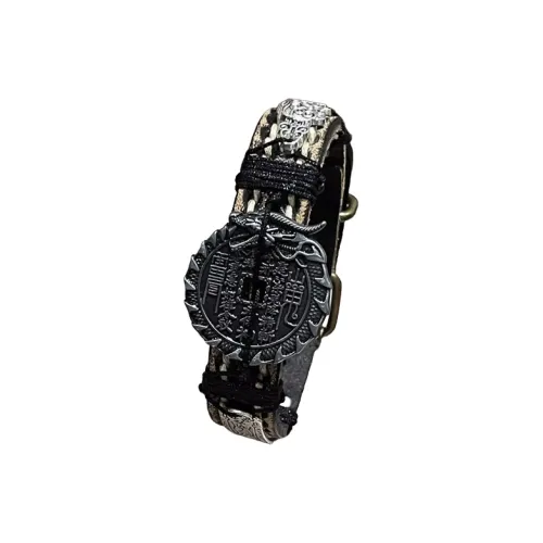 JIBAINANXI Alloy Leather Wristbands Unisex