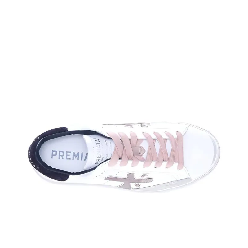 PREMIATA Low Top Skateboard Shoes Women's White Purple-2