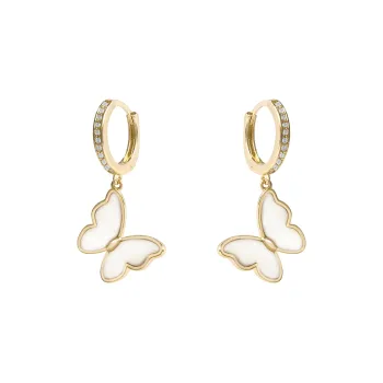 KEYS VIA Copper Alloy Colorful Shell Synthetic Cubic Zirconia Earrings Women's