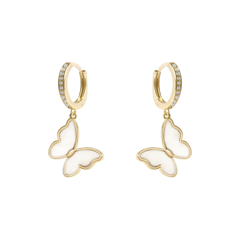 KEYS VIA Copper Alloy Colorful Shell Synthetic Cubic Zirconia Earrings Women's-0
