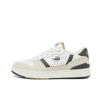 LACOSTE T-Clip Low-Top Skateboard Shoes Women's White Green