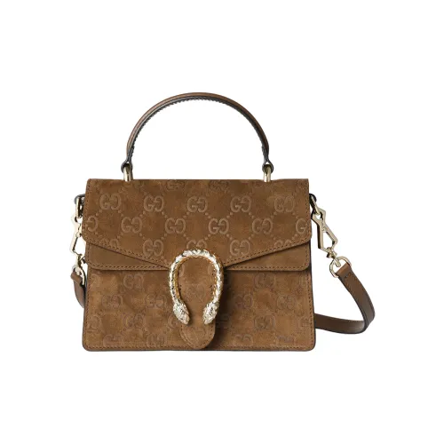 GUCCI Dionysus Suede Shoulder Bag, Crossbody Bag, Handbag Mini Women's Light Brown