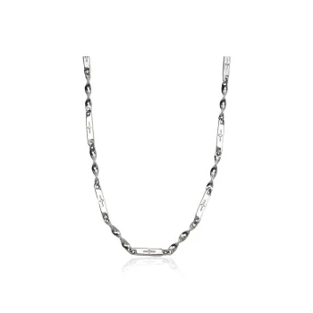 MAGICPOLE Titanium Steel Necklaces Men's Silver