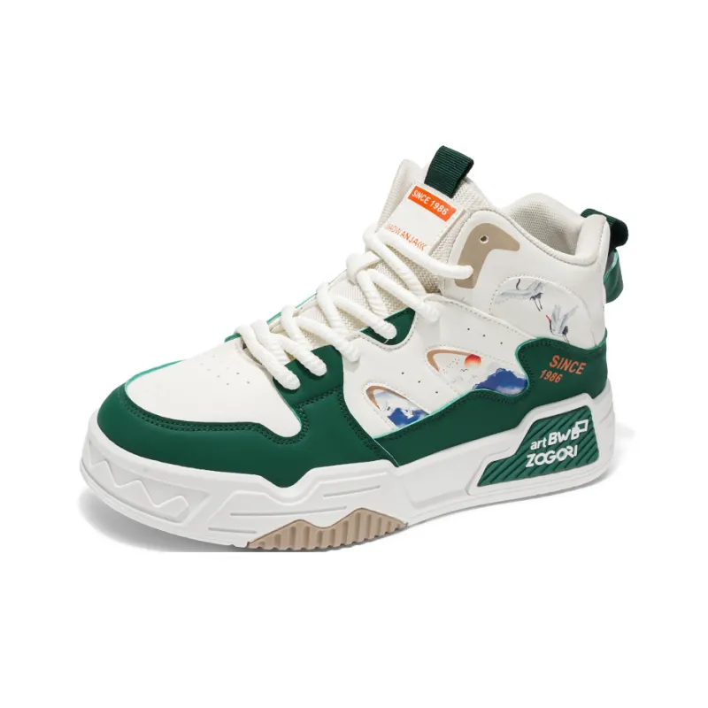 SOURCE Coverage Anti Slip And Wear Resistant Breathable High Top Skateboard Shoes Men's-3