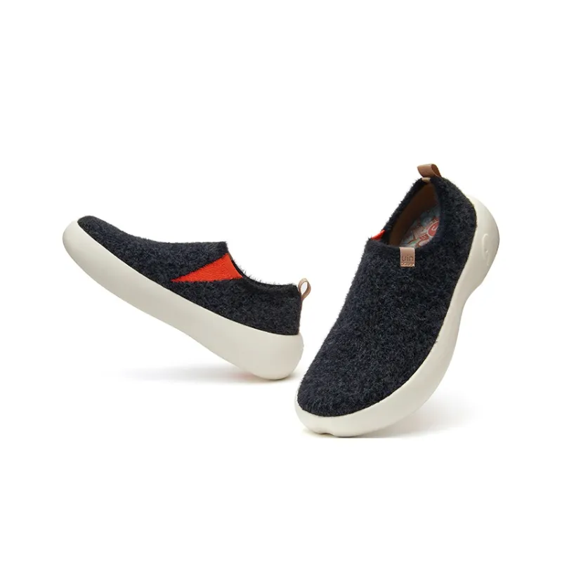 U.IN Toledo Family Black Gray Series Low Top Casual Shoes Unisex Black Gray-3