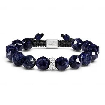 AWNL Brazilian Blue Striped Stone Bracelets Men's