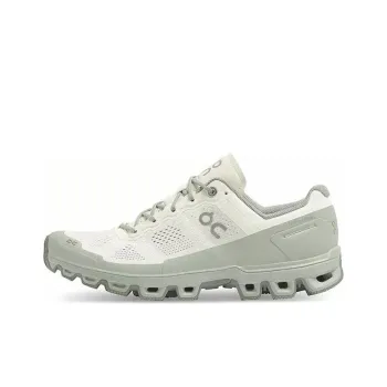 On Cloudventure Collection Anti Slip Wear Resistant Low Top Running Shoes Women's White Gray