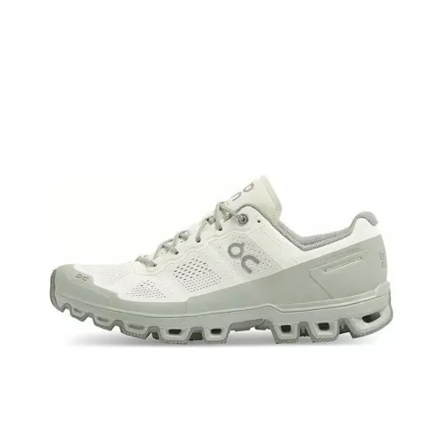 On Cloudventure Collection Anti Slip Wear Resistant Low Top Running Shoes Women's White Gray