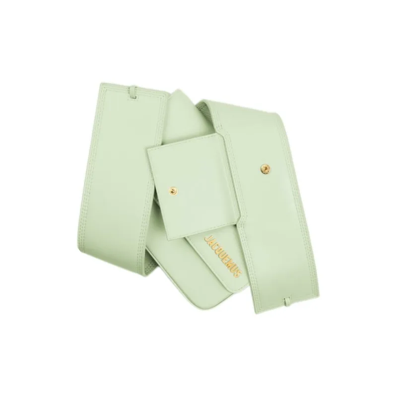 Jacquemus Smooth Leather Handbag Shoulder Bag Women's Light Green-4