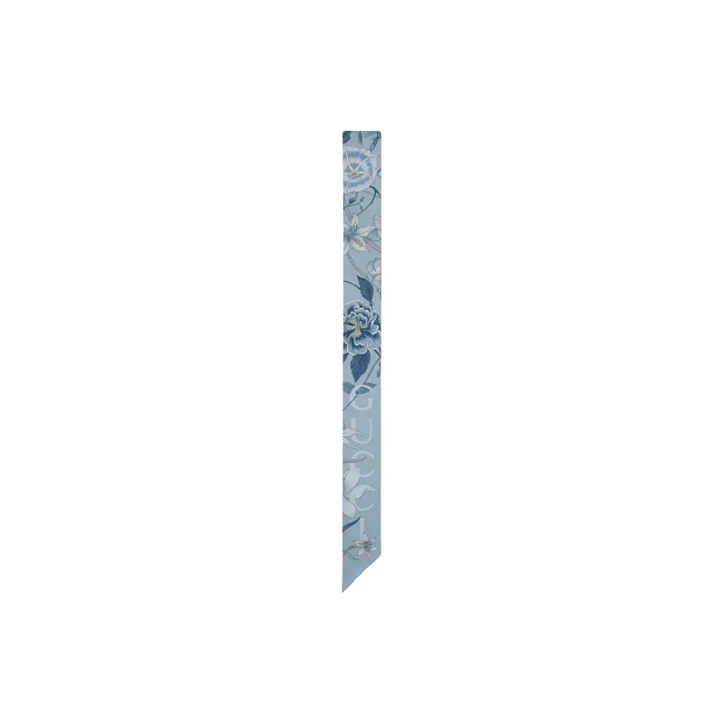 GUCCI Silk Silk Scarves Women's Light Blue-0
