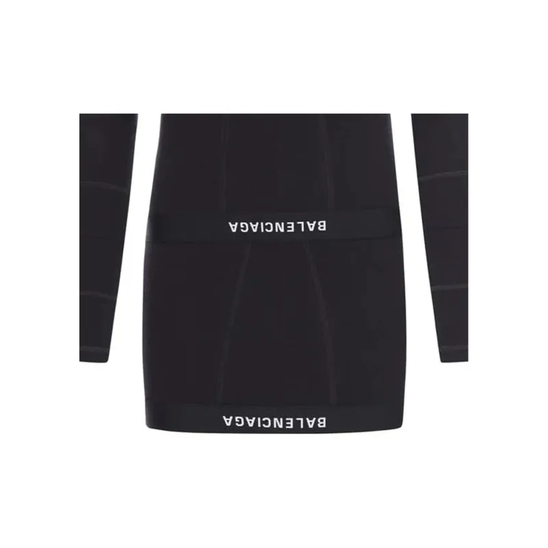 Balenciaga Patched Brief Dress 'Black/White'-3