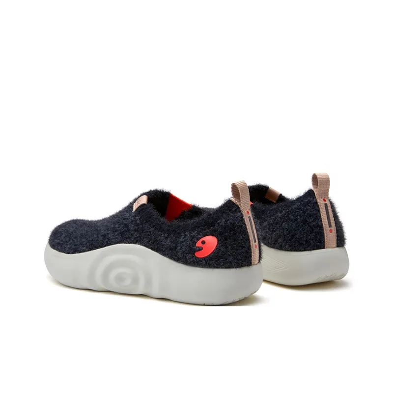 U.IN Toledo Family Black Gray Series Cushioning Warm Low Top Casual Shoes Unisex Black Gray Color-3