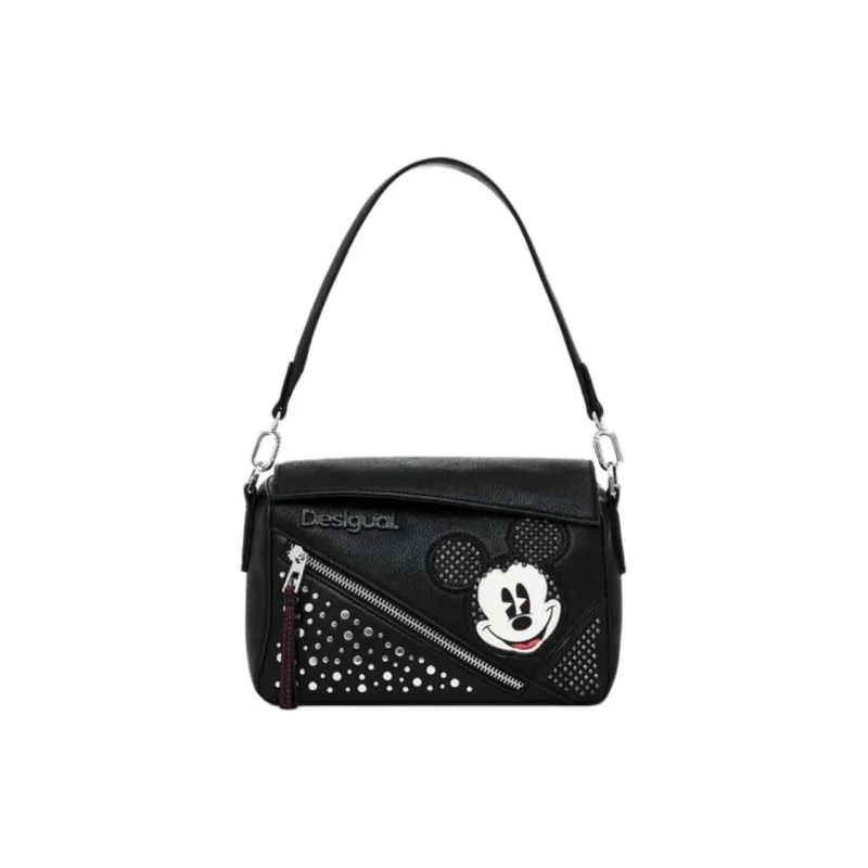 Desigual Polyurethane Crossbody Bag, Shoulder Bag Medium Size Women's Black-0