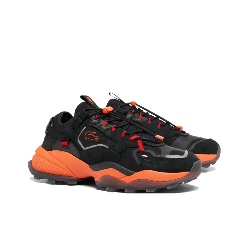 LACOSTE L Guard Breaker Low Top Outdoor Shoes Men's Black Orange-1