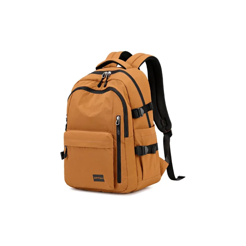 ZUOFEIFAN Fabric Backpack Regular Unisex Brown-0
