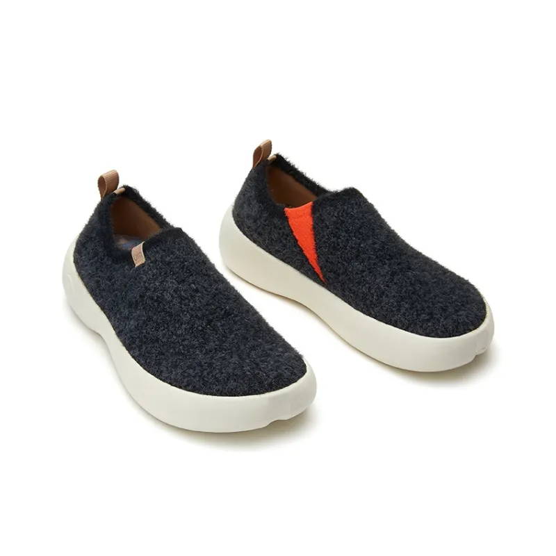 U.IN Toledo Family Black Gray Series Low Top Casual Shoes Unisex Black Gray-2