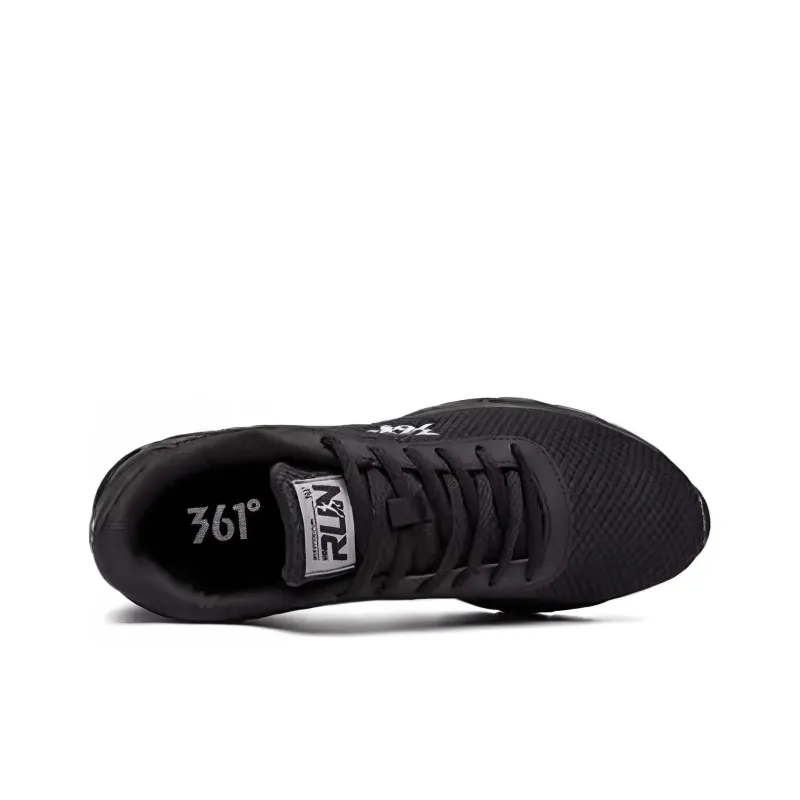 361° Cushioning Wear Resistant Low Top Running Shoes Men's Black Gray-2