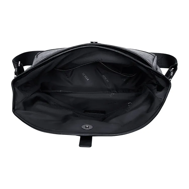 POLO PVC With Synthetic Leather Shoulder Bag Regular Men's Black-3