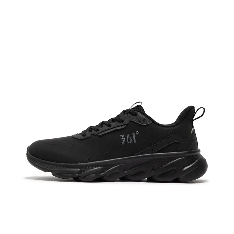 361° Flick Series Cushioned Wear Resistant Water Resistant Low Top Casual Athletic Shoes Men's Obsidian Black-0