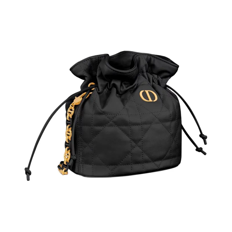 DIOR Lambskin Bucket Bags Crossbody Bag, Shoulder Bag Mini Women's Black-2
