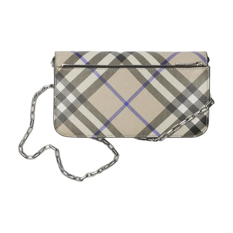 Burberry Polyurethane Shoulder Bag Crossbody Bag Wallet Women's Beige Yellow-1