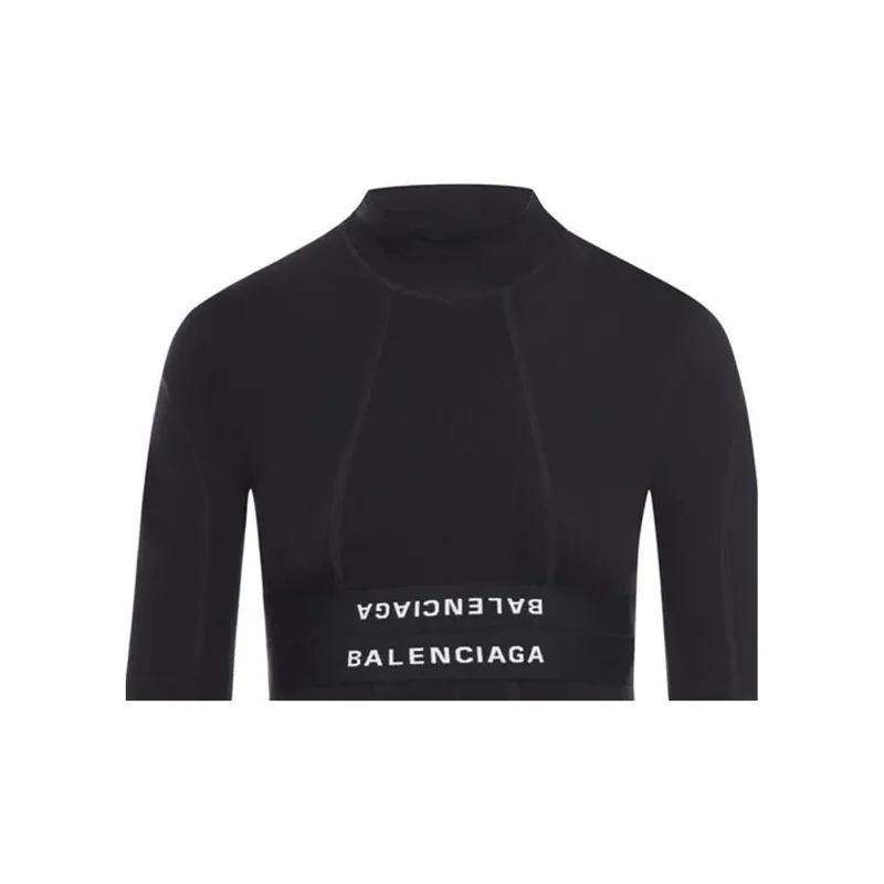 Balenciaga Patched Brief Dress 'Black/White'-1