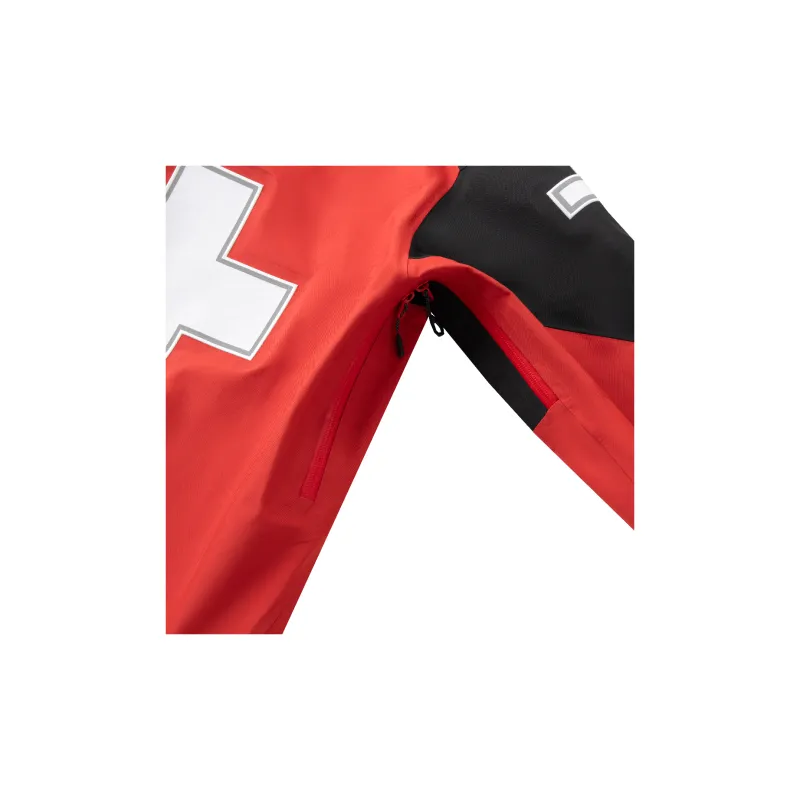 MAMMUT Waterproof, Windproof, And Breathable Windbreaker Jacket Men's Lava Red & Black-4