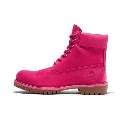 Timberland PREMIUM Waterproof And Wear-resistant Short Outdoor Boots Men's Dark Pink