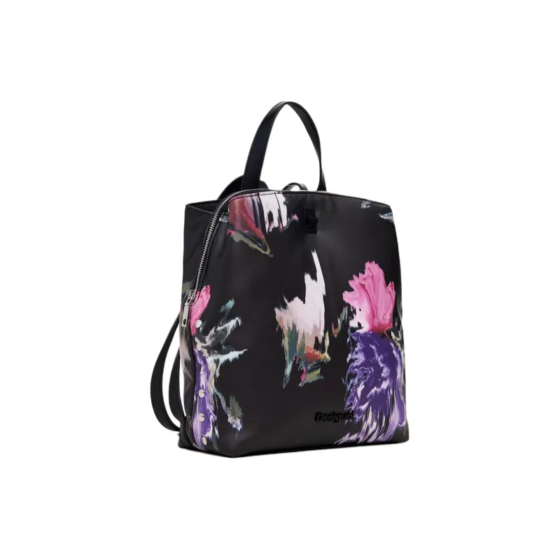 Desigual Artificial Leather Backpack Mini Women's Black & Multicolor-1