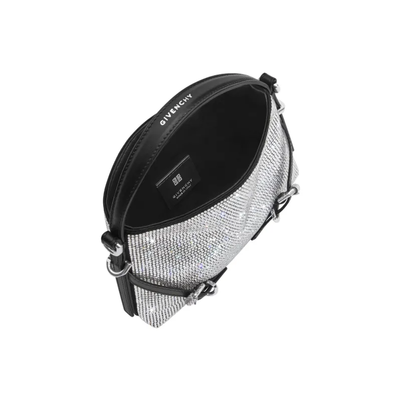 Givenchy Voyou Viscose Handbag, Shoulder Bag, Crossbody Bag Extra Mini Women's Light Silver-3
