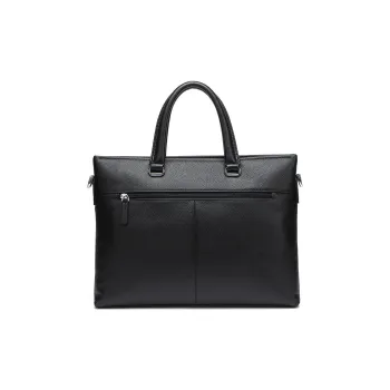 SEPTWOLVES Cow Leather Briefcases Men's Black