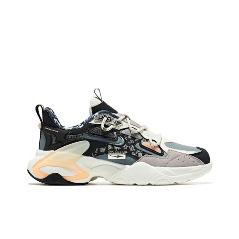 Erke Henan Museum Casual Shoes Women's Low Top Black/Space Nude-1