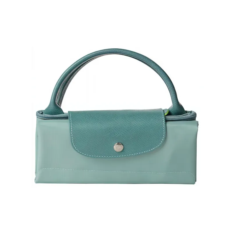 LONGCHAMP Le Pliage Green Canvas Portable Canvas Travel Bag Large Size Women's Coral Green-4