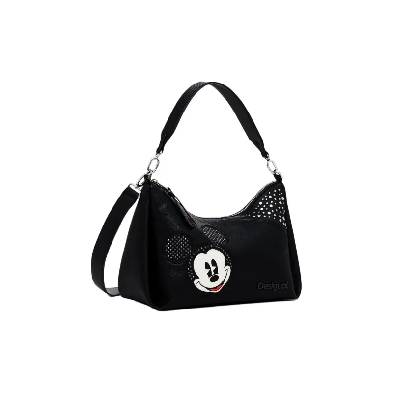 Desigual Polyurethane Shoulder Bag, Crossbody Bag, Handbag Regular Women's Black-1