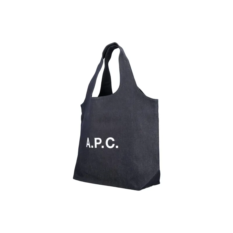 A.P.C Ninon Cotton Tote Bag, Shopping Bag, Handbag, Shoulder Bag Women's Indigo-1