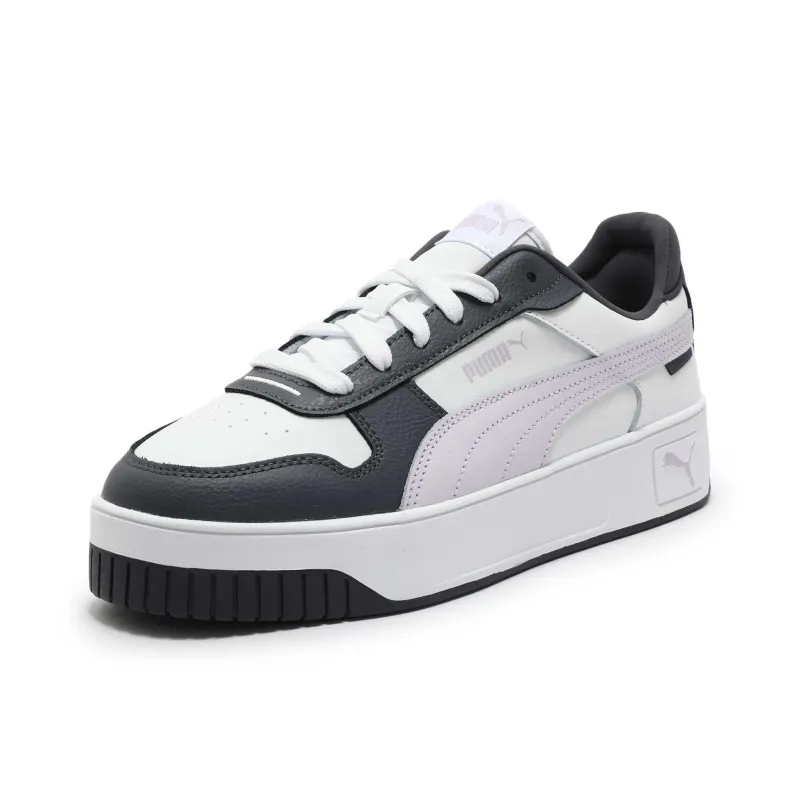 PUMA Warm And Wear-Resistant Low-Top Skateboard Shoes Women's Black White-2