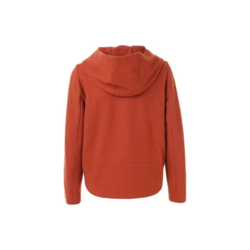 QIAOWANNI Jackets Coats Women's Dry Leaf Orange-1
