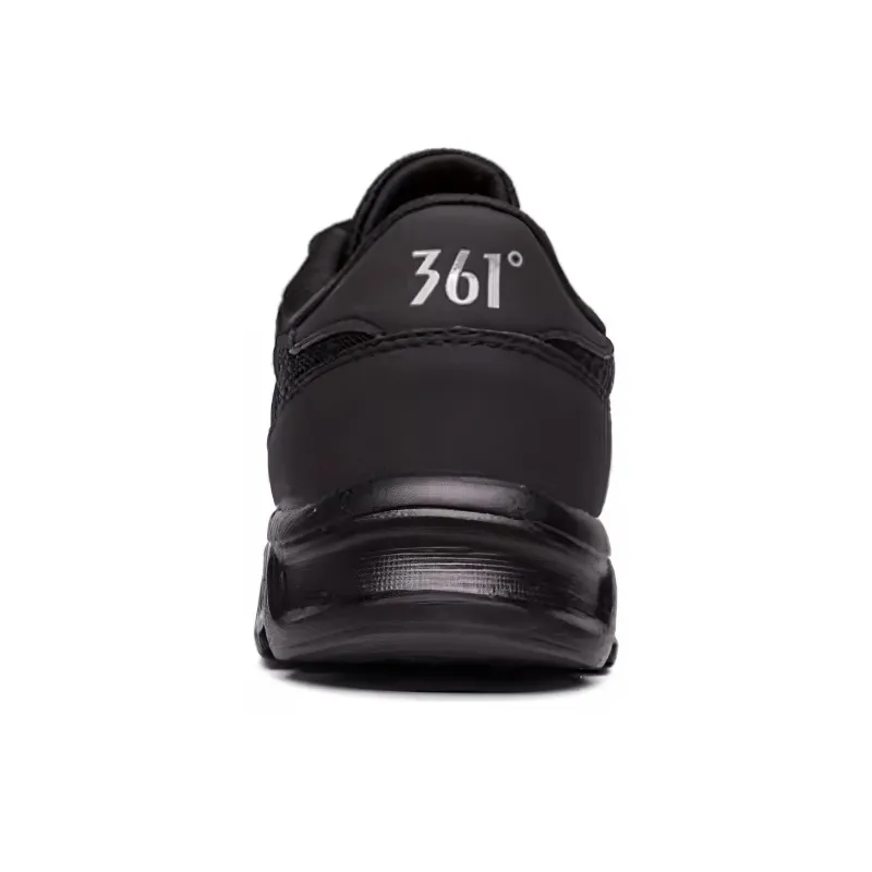 361° Cushioning Wear Resistant Low Top Running Shoes Men's Black Gray-1