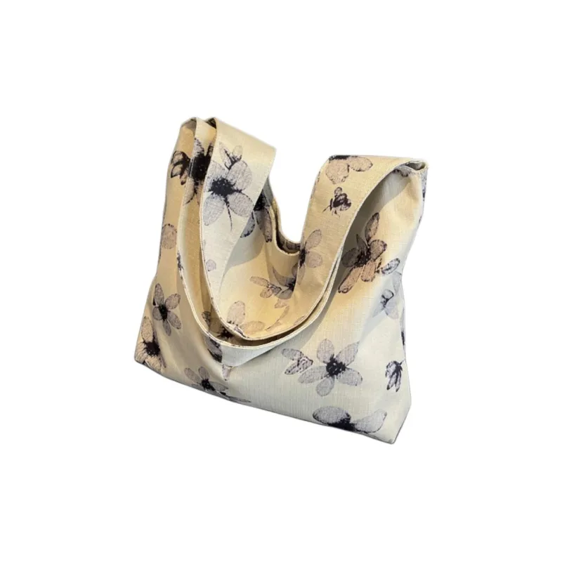 Yalu Canvas Material Shoulder Bag Tote Regular Women's Ecru/Khaki-3