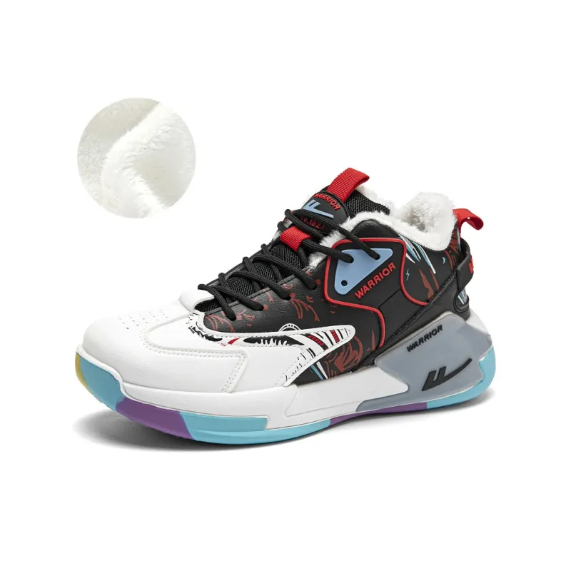 WARRIOR Basketball Shoes Men Mid Top Red/Blue-1