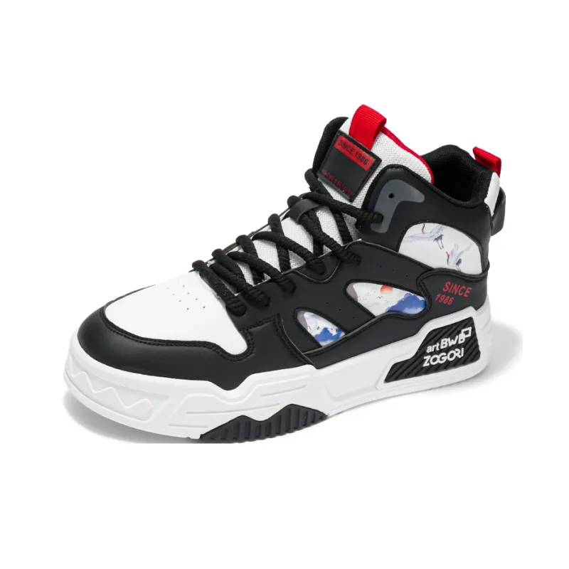 SOURCE Coverage Anti Slip And Wear Resistant Breathable High Top Skateboard Shoes Men's-5