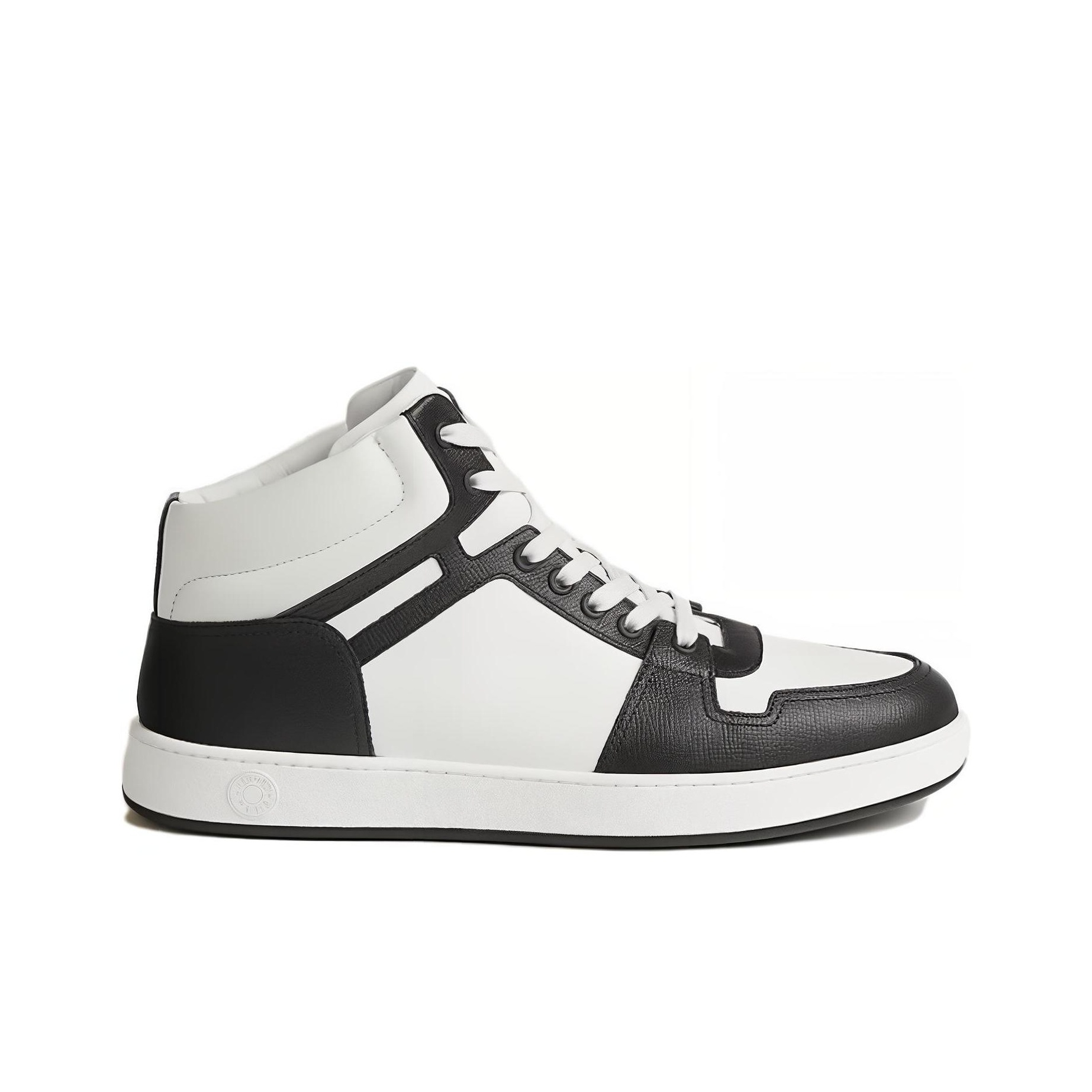 HERMES Skateboard Shoes Men High-Top White Original Shoe Box