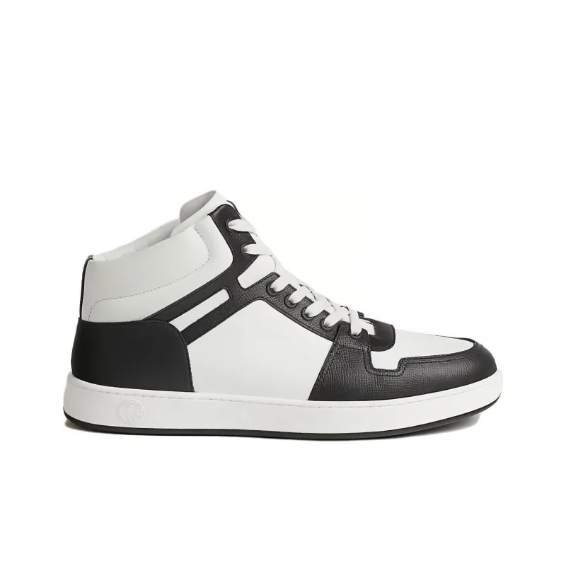 HERMES Inject High Top Skateboard Shoes Men's White-1
