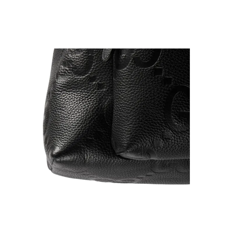 GUCCI Grain Leather Backpack Medium Size Men's Black-6