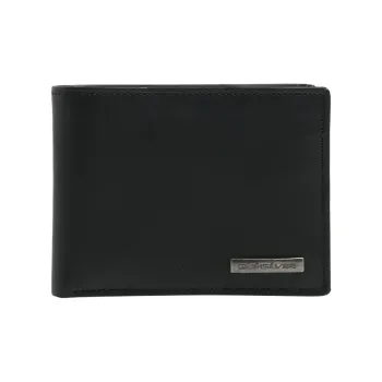 Quiksilver Cow Leather Wallet Medium Size Men's Black