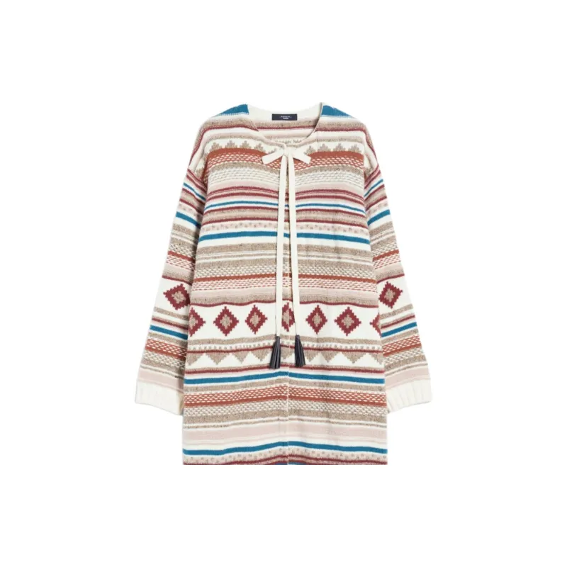 WEEKEND MaxMara Stripe Detailed Open Front Cardigan-4