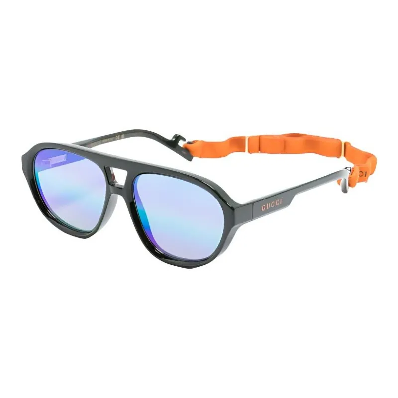 GUCCI Acetate Acetate Aviator Sunglasses Women's Green-0