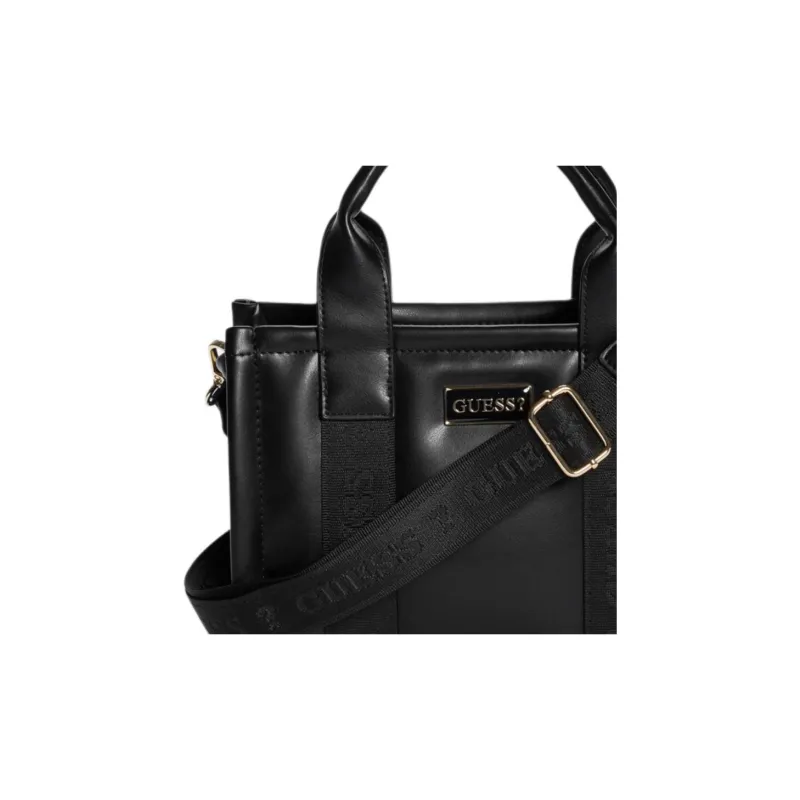 GUESS Artificial Leather Tote Bag Shopping Bag Shoulder Bag Crossbody Bag Handbag Mini Women's Black-3